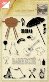 Joy Crafts Clearstamp/en snijmal art.6004/0004 Barbecue