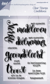 Joy Crafts cleatstamp Condoleance art 6410/0467