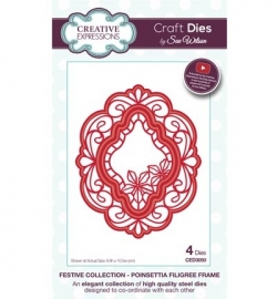 CREATIVE EXPRESSION ART CED 3050 Poisetta filigree frame