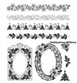 Clearstamp  kp  art. 6766  Weihnachts borduren und rahmen voorraad 1x