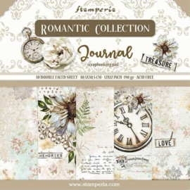 Stamperia  paper pad 30,5x30,5cm Romantic  collection journal art. SBBL 86 wordt verwacht eind februari