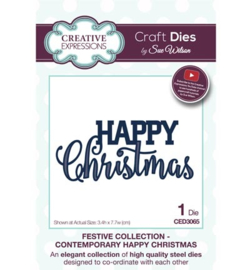 Creative Expressions CED3065 Contemporary Happy Christmas