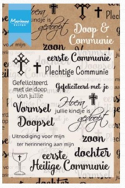 Marianne design Clear stamp CS1005 Doop en Communie