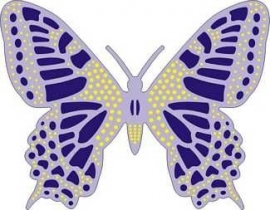 CLD snij en embossingsmal    jal. art. CLD 115  exotic  medium   butterfly    voorraad 2x