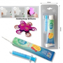 3-D kit 80ml+spuitje Blister zuurvrij-reukvrij TIJDELIJK UITVERKOCHT!.