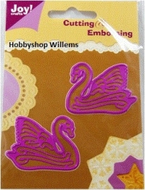 Cutting & embossingstencil Zwanen L.L art.6002-0069  op voorraad aanwezig.