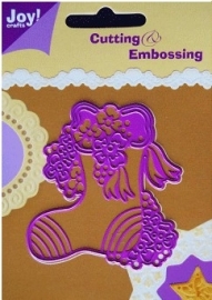 Joy Craft cutting en embossingstencil LL art.6002-0046 Merry Kerst Sok