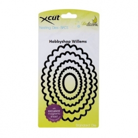 X CUT Nesting die f-it  art. 503014  Large Scalloped Ovals voorraad 2x   Afhalen in onze winkel  € 14,95