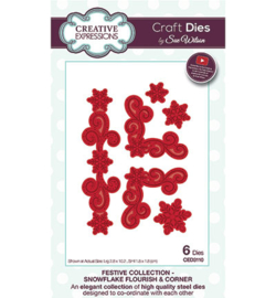 Creative Expressions CED3110 Snowflake Flourish & Corner