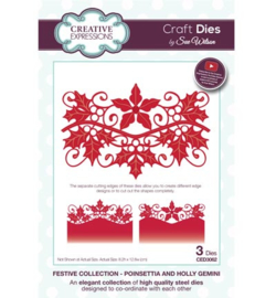 Creative Expressions CED3062 Poinsettia and Holly Gemini