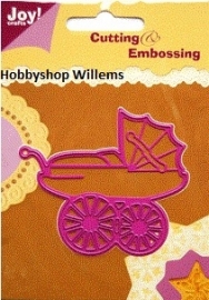 Cutting & embossingstencil Kinderwagen L.L art.6002-0072  op voorraad aanwezig.