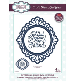 Creative Expressions CED5420 Ornate Oval - My Friend