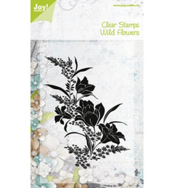 Joy Crafts clears stamp Wild Flowers art 6410/0095