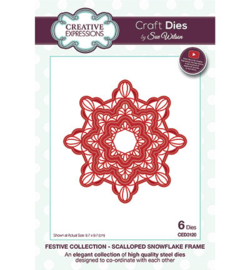 Creative Expressions CED3120 Scalloped Snowflake Frame