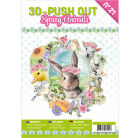 3-D Push out no 21 art. 3DPO10021 Spring Animals