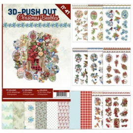 3-D Push out no 41 art. 3DPO10041 Christmas Baubles