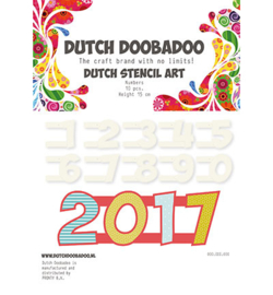 Dutch doo ba doo  Stencilart nummers 0 tot en met 9    art.470990100