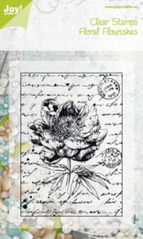 Joy Crafts clear stamp Old letter Rose art.6410/0043