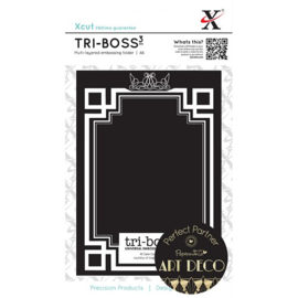 X Cut embossingfolder art Deco Frame