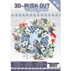 3-D Push out no 11 art. 3DPO10011 Winter Flowers