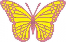 CLD snij en embossingsmal    jal. art. CLD 118 Exotic   Butterfly Large    voorraad 1x