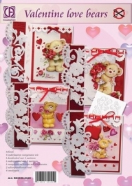 creatief art Valentine bears OP VOORRAAD