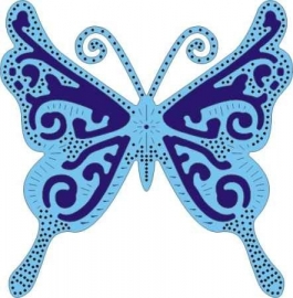 CLD snij en embossingsmal    jal. art. CLD 117  exotic    butterfly Large    voorraad 1x