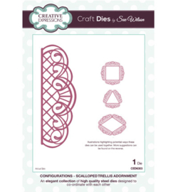 Creative Expressions CED6303 Scalloped Trellis Adornment