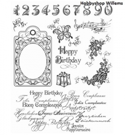 Clearstamp  kp  art. 6784  Geburtstag voorraad 1x