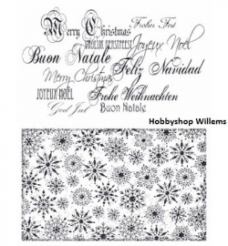 Clearstamp  kp  art. 6767  Weihnachts Hintergrund und schrift voorraad 2x