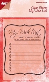 Joy Clear stamp Wish list  art.6410/0105 op voorraad.