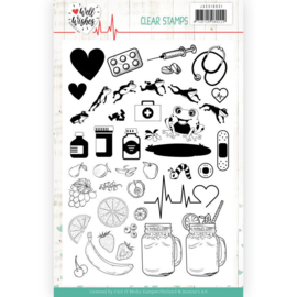Janine's art clearstamp JACS 10031 Well Wishes