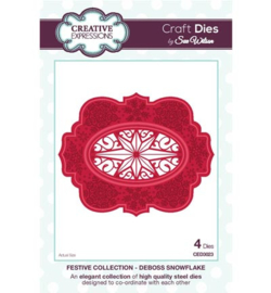 Creative Expressions CED3023 Deboss Snowflake