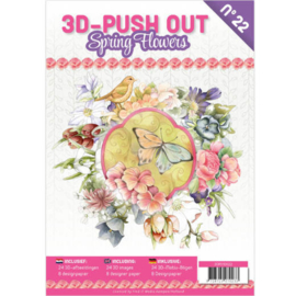 3-D Push out no 22 art. 3DPO10022 Spring Flowers