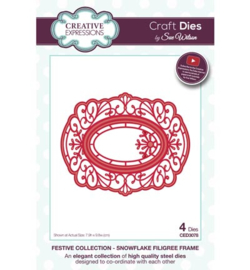 Creative Expressions CED3078 Snowflake Filigree Frame