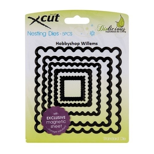 X CUT Nesting die f-it  art. 503015  Scallopped Square  voorraad 2x  Afhalen in onze winkel  € 10,95