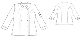 Dames Chef Jacket Lady Poco Navy