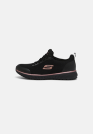 Dames Skechers Anti slip schoen Squad zw/rose