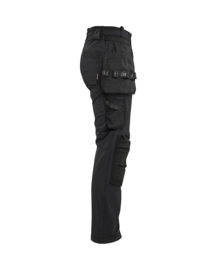 Dames Blåkläder werkbroek 4-weg stretch met spijkerzakken zwart 7121