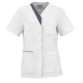 Dames tuniek Liv wit/denim met stretch