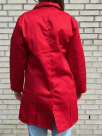 Stof/lab jas Rood