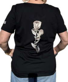 Family Dames T-shirt zwart incl. logo's