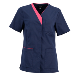 Dames tuniek Liv navy/pink met stretch