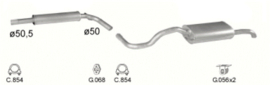 Complete uitlaat Seat Cordoba 1.4 1.6 1.8 kombi/sedan/coupe 07/1996  - 2004 (2225)