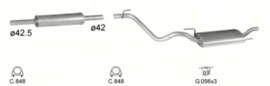 Complete uitlaat Volkswagen Golf 2 1.4/1.6/1.8 /1.9D (2221)