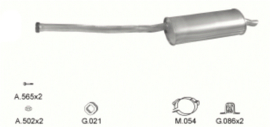 Complete Uitlaat BMW E36 316 316i 07-1993 tm 10-1999 (16)