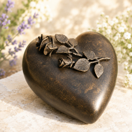 GROTE URN MET ROZEN