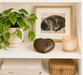 HART MET AFDRUK KATTENPOOT
