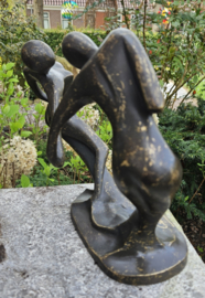 BRONZEN BEELD LIEFDESPAAR HART