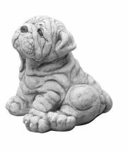 ENGELSE BULLDOG PUP ZITTEND